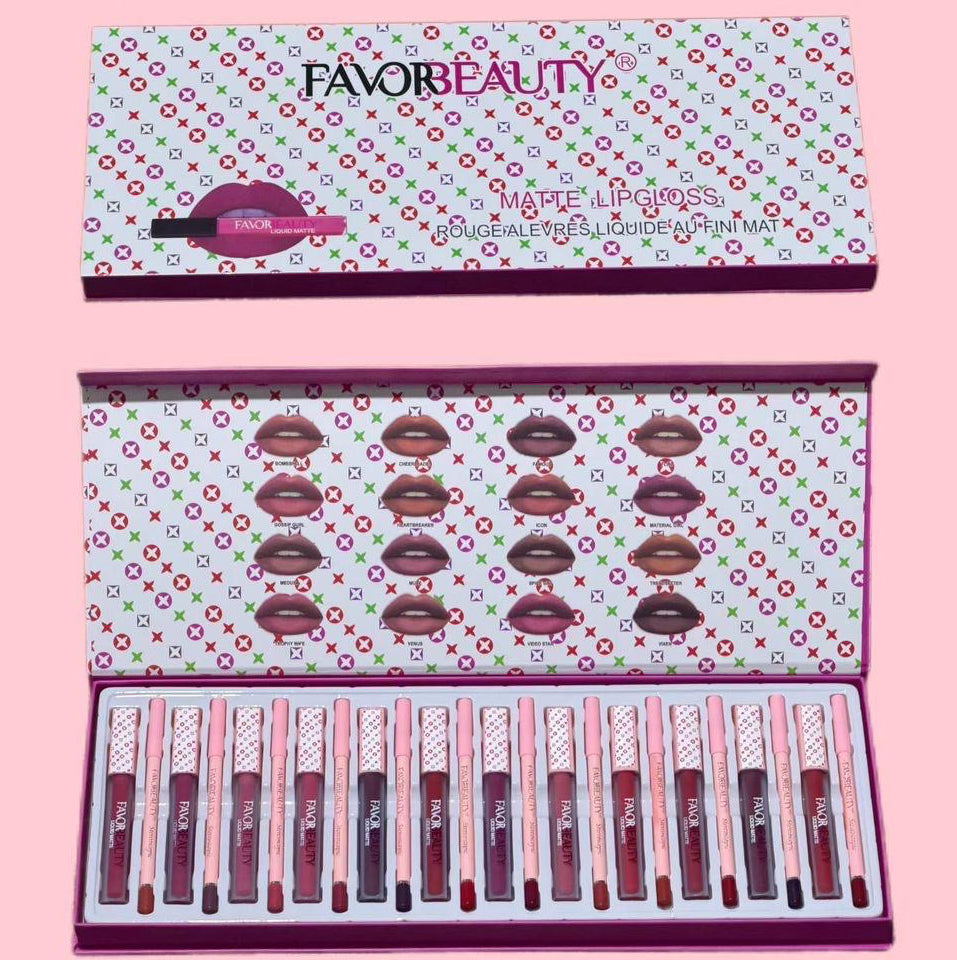 FAVORBEAUTY LIQUID MATTE LIP GLOSS 12 PCS DISPLAY