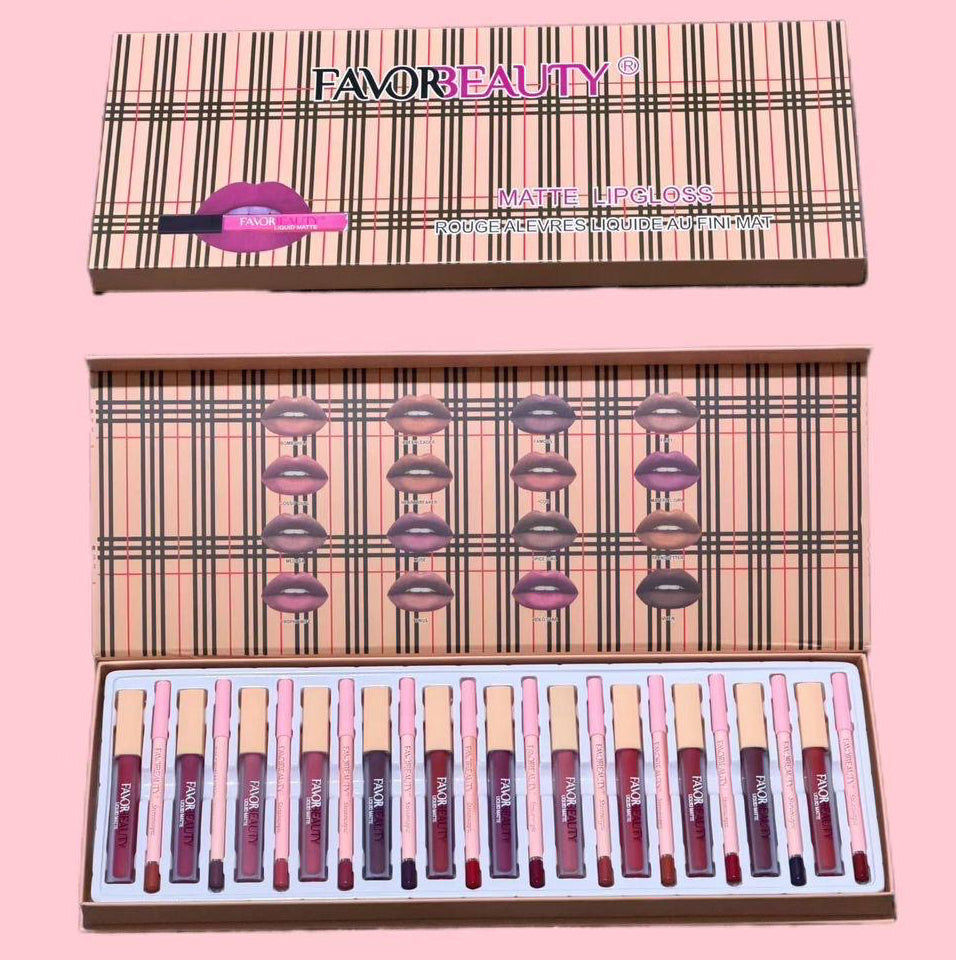 FAVORBEAUTY LIQUID MATTE LIP GLOSS 12 PCS DISPLAY