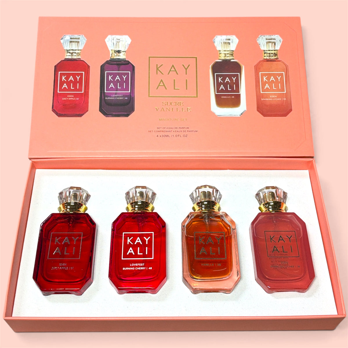 KAYALI SUCRE VANILLE MINIATURE SET WITH GIFT BAG 4 x30ML/1.0FL 1 BOX