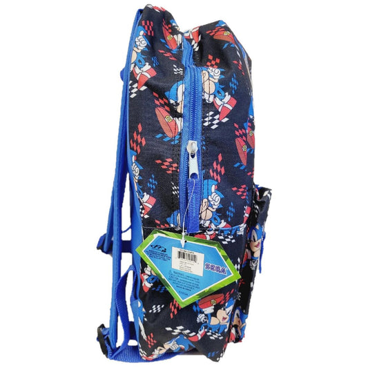 SONIC THE HEDGEHOG BLACK ALL OVER PRINT 16” KIDS SCHOOL BACKPACK 1 PC