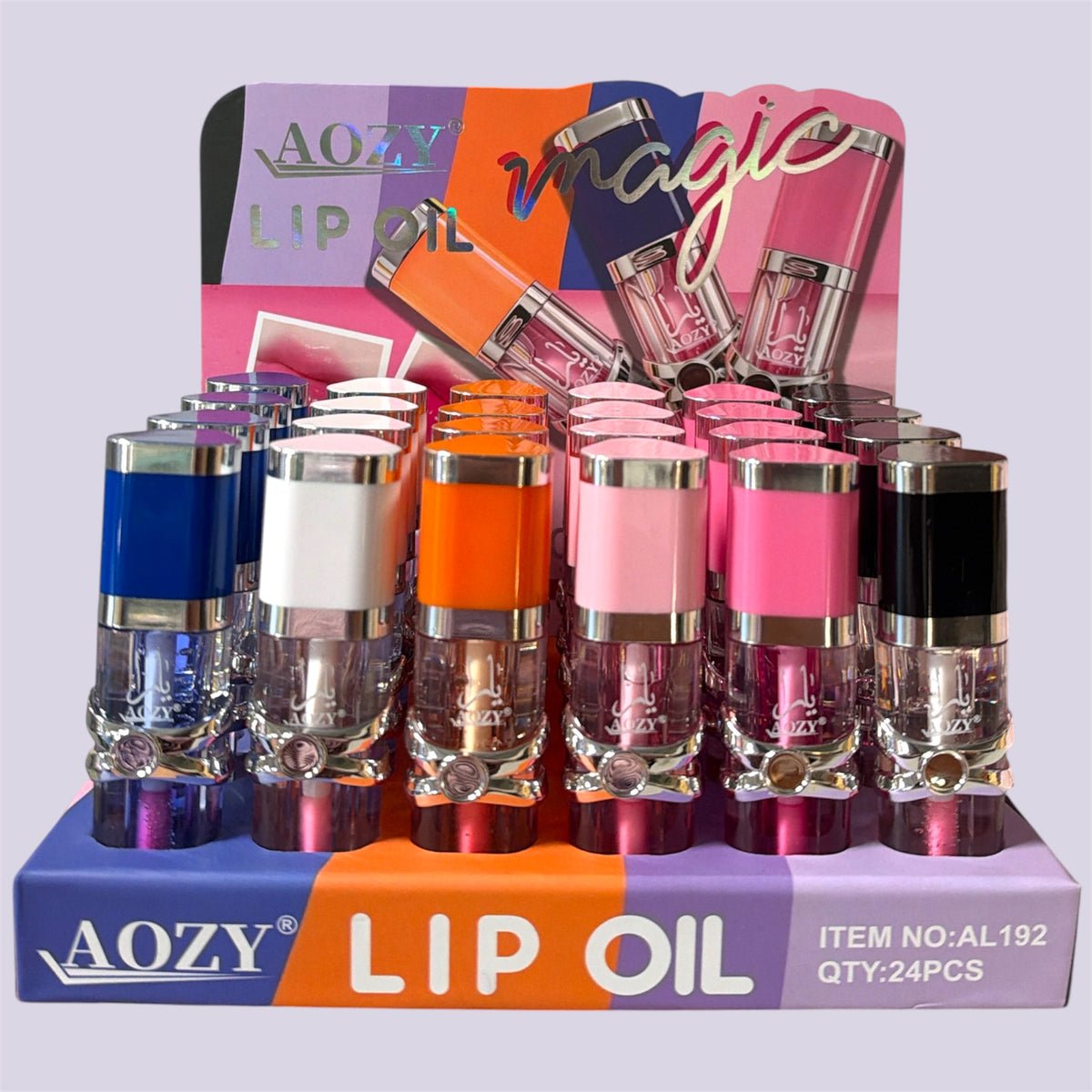 AOZY MAGIC LIP OIL COLOR CHANGING 24 PCS DISPLAY AL192