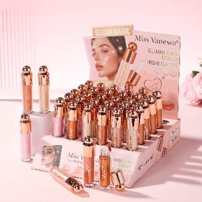 MISS VANESSA GLIMMERING LIQUID HIGHLIGHTER 36 PCS DISPLAY