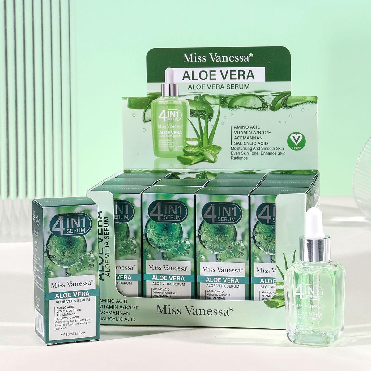 MISS VANESSA 4 IN 1 ALOE VERA SERUM 12 PCS DISPLAY