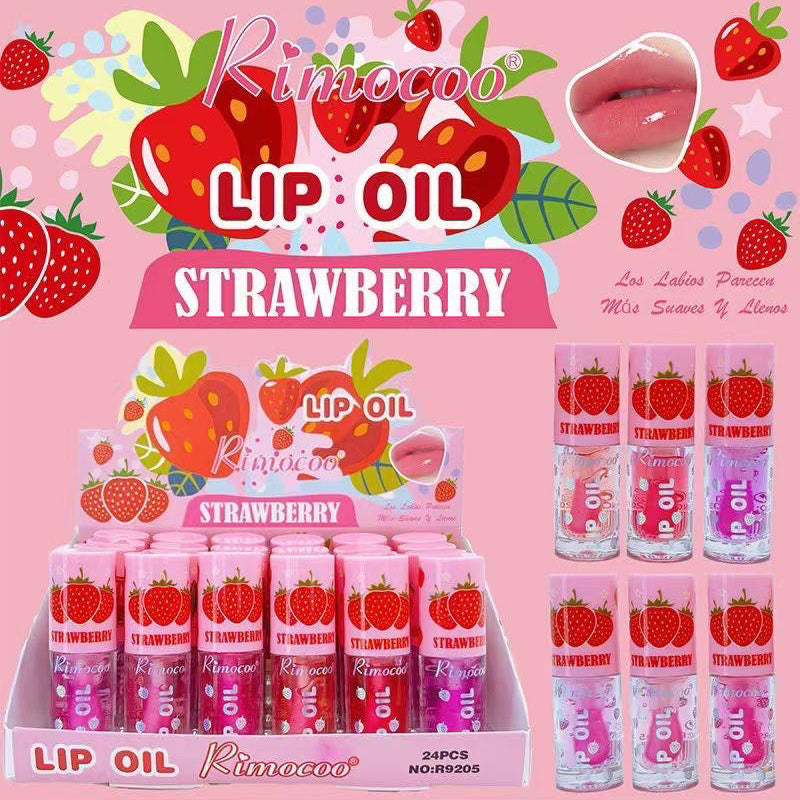 RIMOCOO STRAWBERRY LIP OIL 24PCS DISPLAY