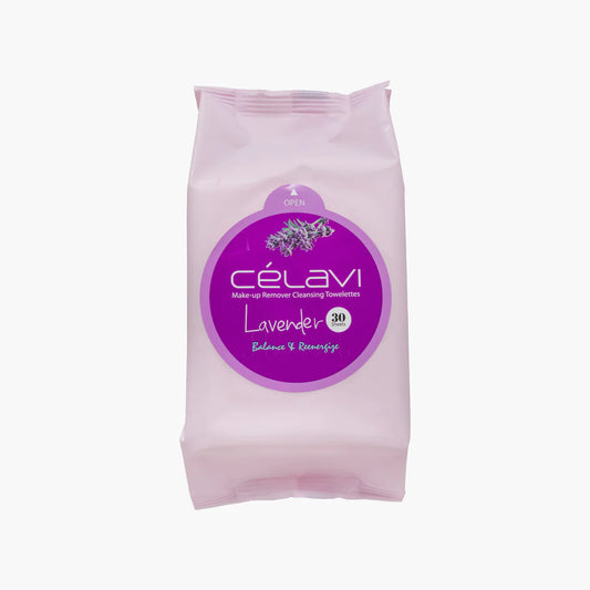 CELAVI MAKE-UP REMOVER CLEANSING TOWELETTES LAVENDER 6PACK