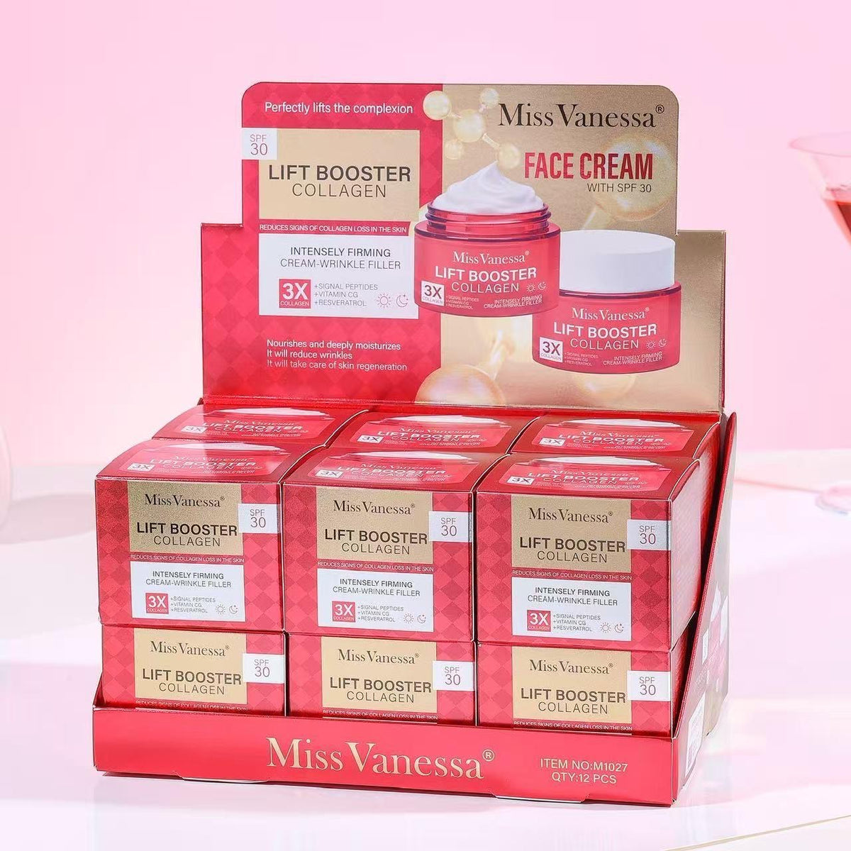 MISS VANESSA FACE CREAM WITH SPF 30, 12 PCS DISPLAY