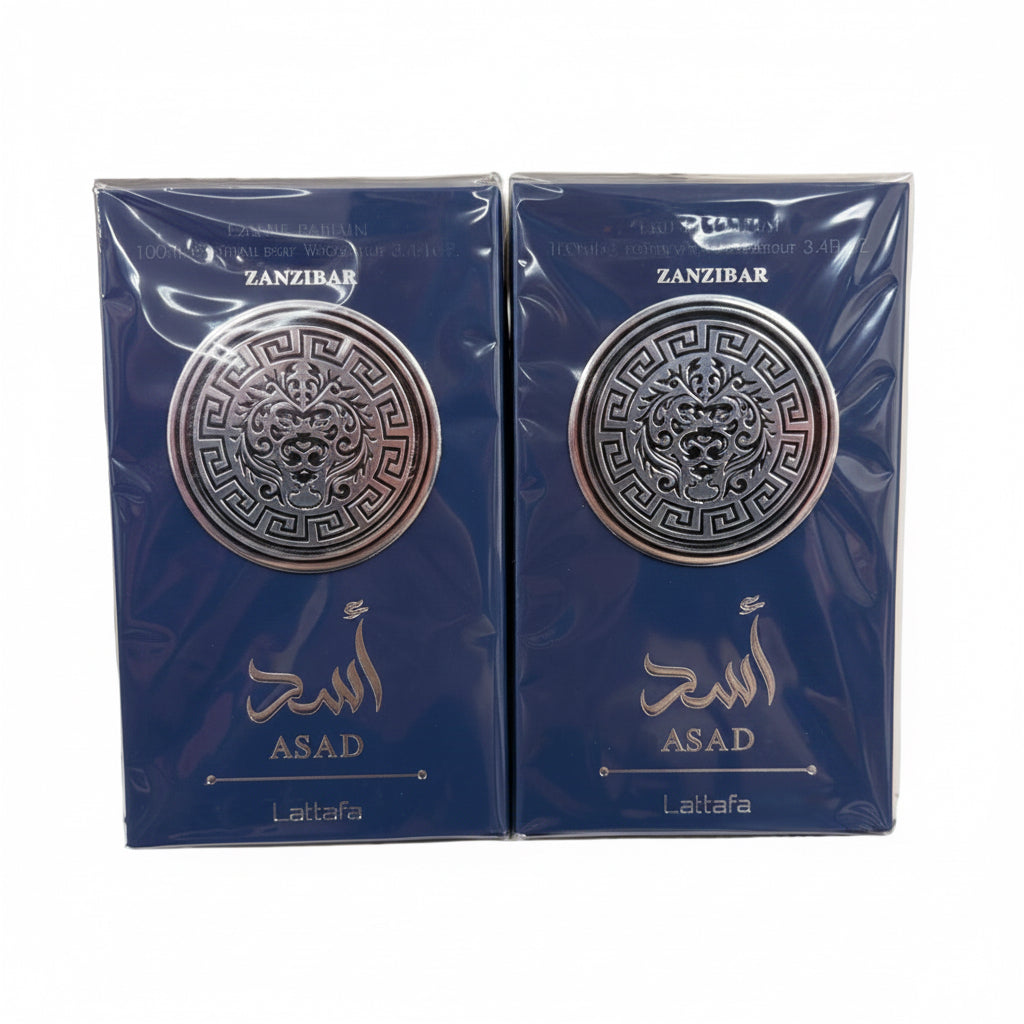 (LARGE) ZANZIBAR BLUE PERFUME 3.4 OUNCES 100 ML 2 PCS
