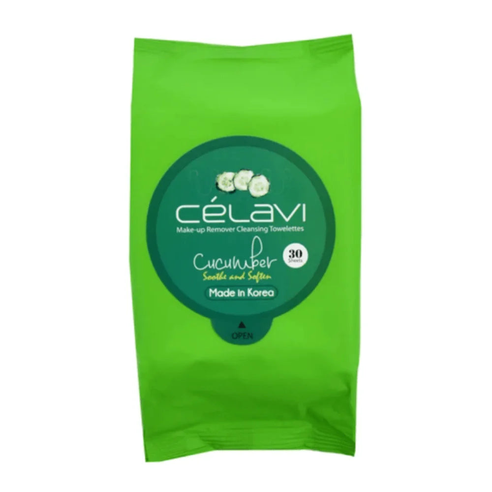 CELAVI MAKE-UP REMOVER CLEANSING TOWELETTES CUCUMBER 6PACK
