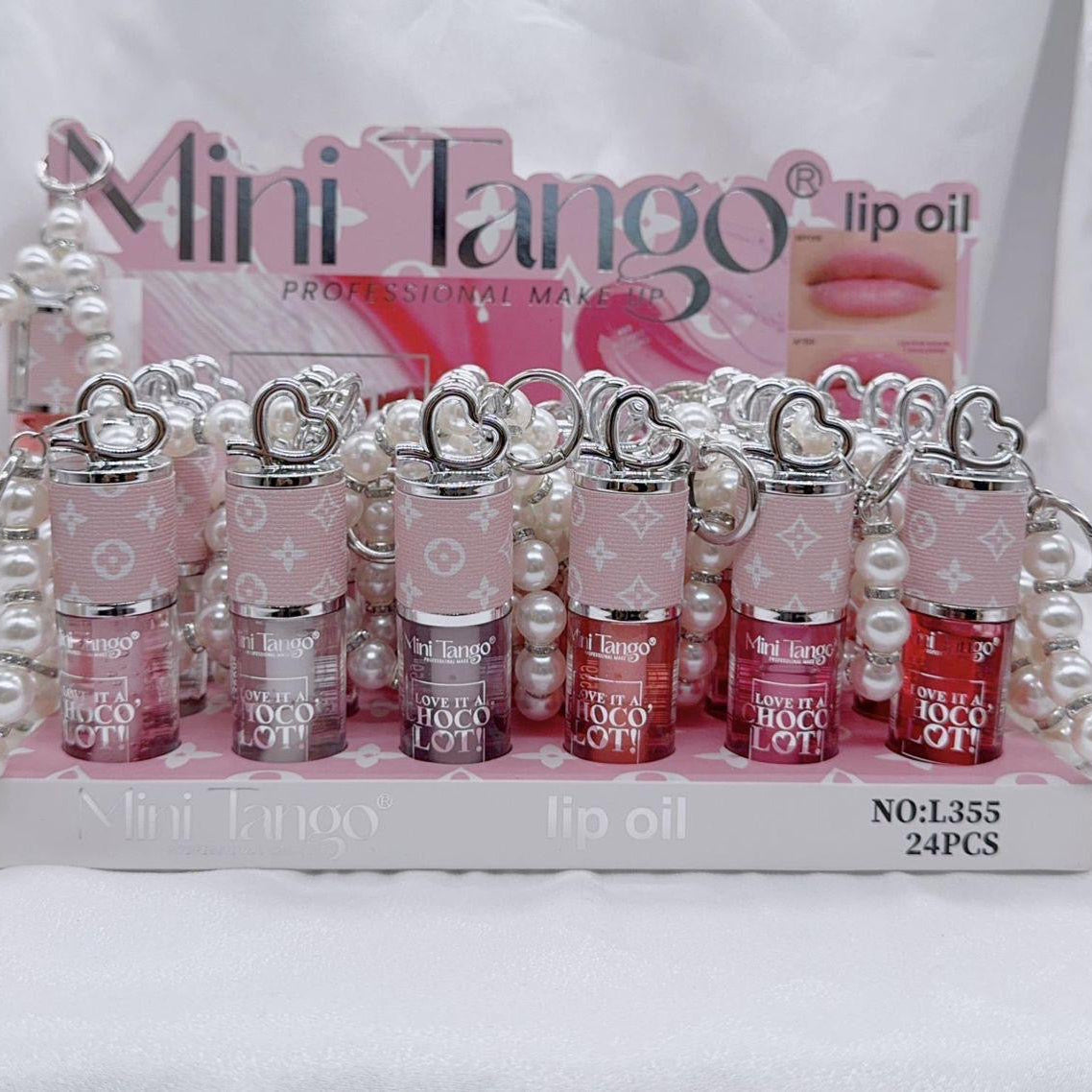 MINI TANGO LIP OIL WITH BEAD KEY CHAIN 24 PCS DISPLAY L355