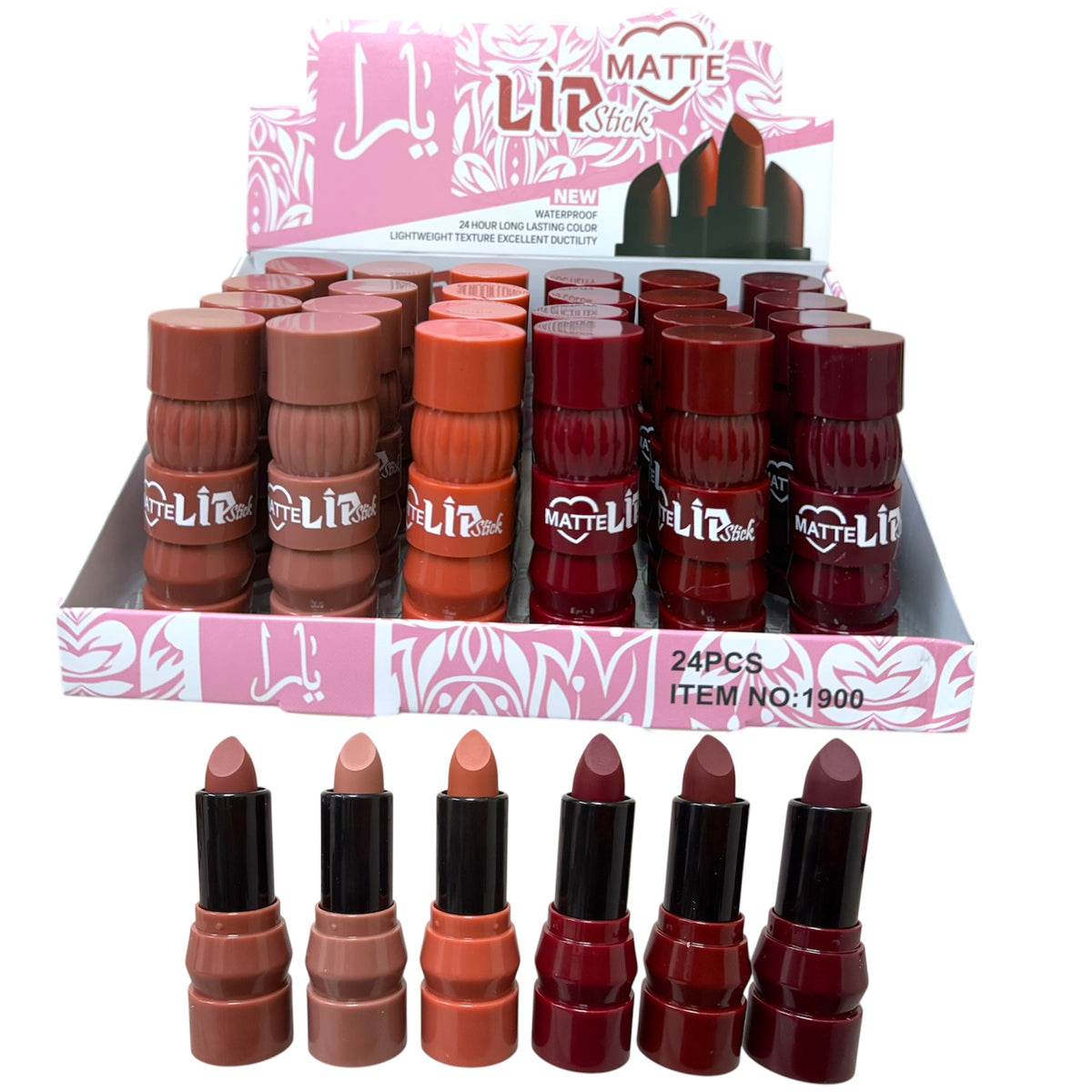PINK MATTE LIPSTICK 24PCS