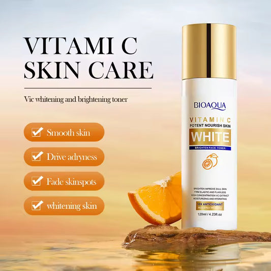 BIOAQUA VITAMIN C WHITE BRIGHTEN FACE TONER 3 PCS
