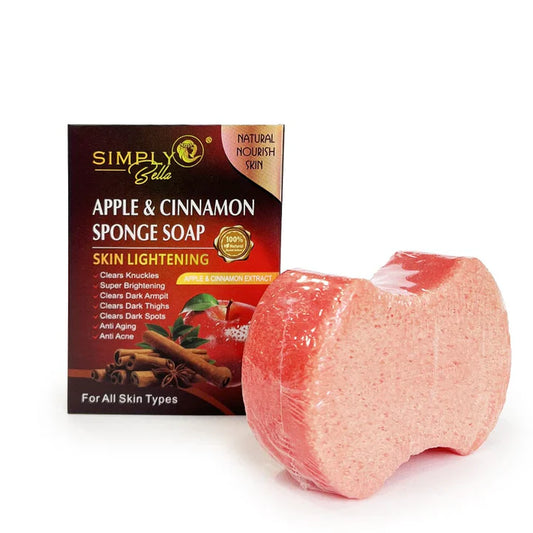 SIMPLY BELLA APPLE & CINNAMON SPONGE SOAP 12PCS