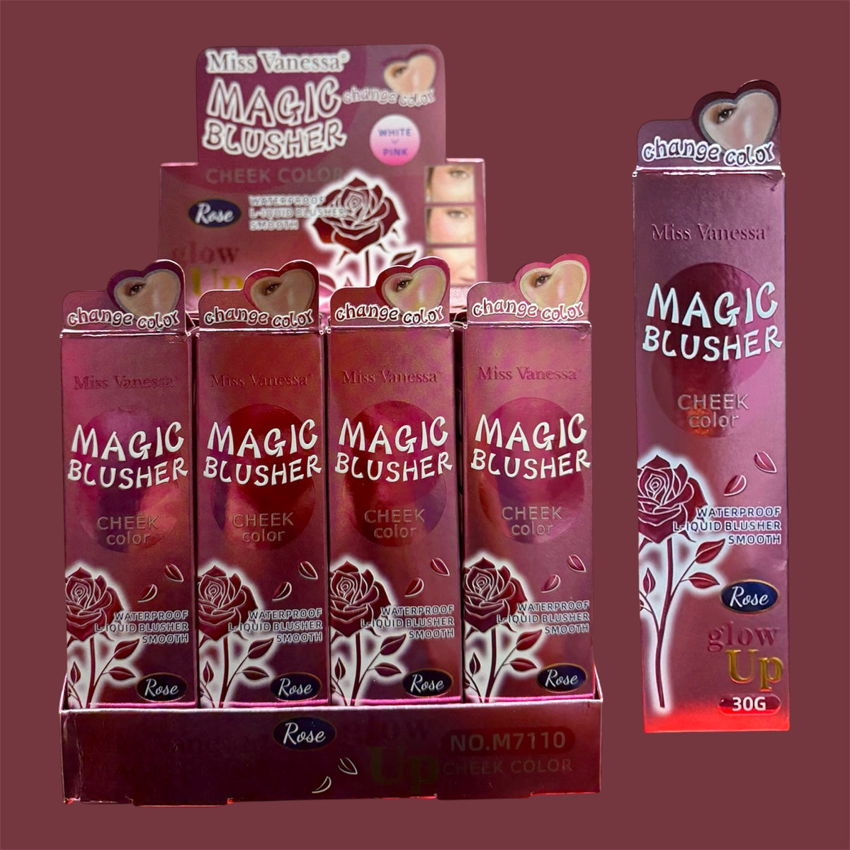 MISS VANESSA ROSE LIQUID BLUSHER 24 PCS DISPLAY NO.M711P