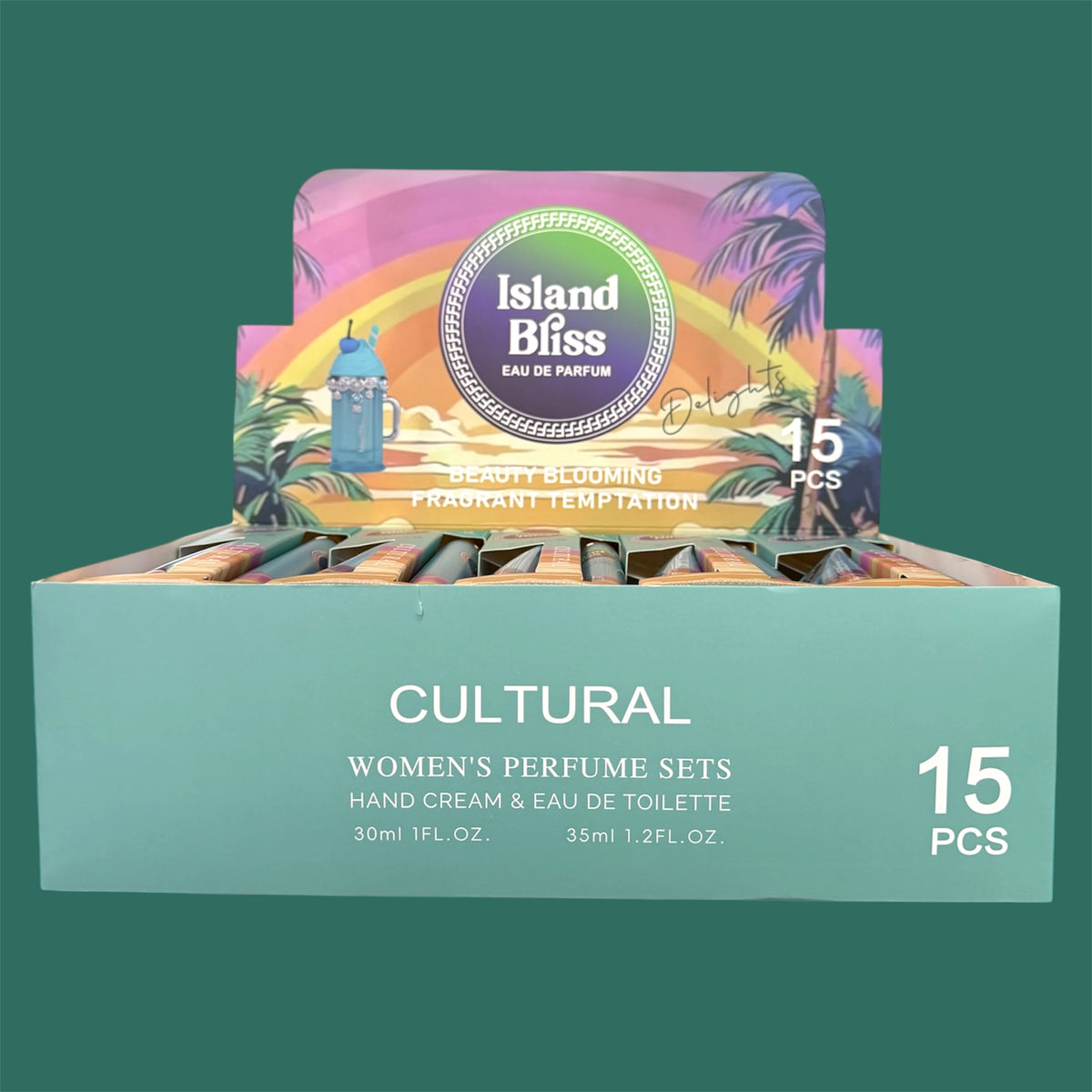 Cultural WOMEN’S PERFUME SET ISLAND BLISS HAND CREAM 15 PCS DISPLAY