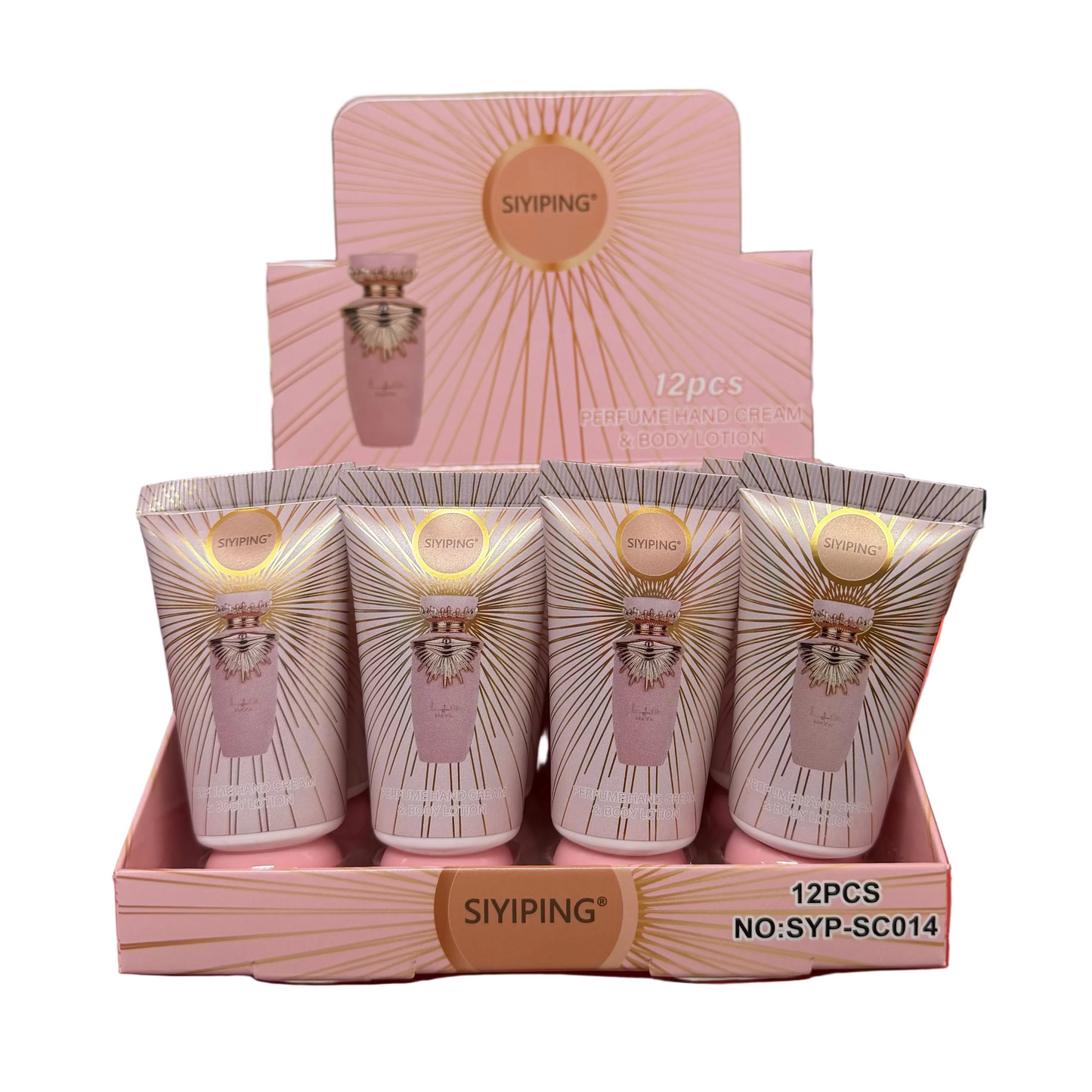 SIYIPING PERFUME HAND CREAM & BODY LOTION 12 PCS DISPLAY NO:SYP-SC014