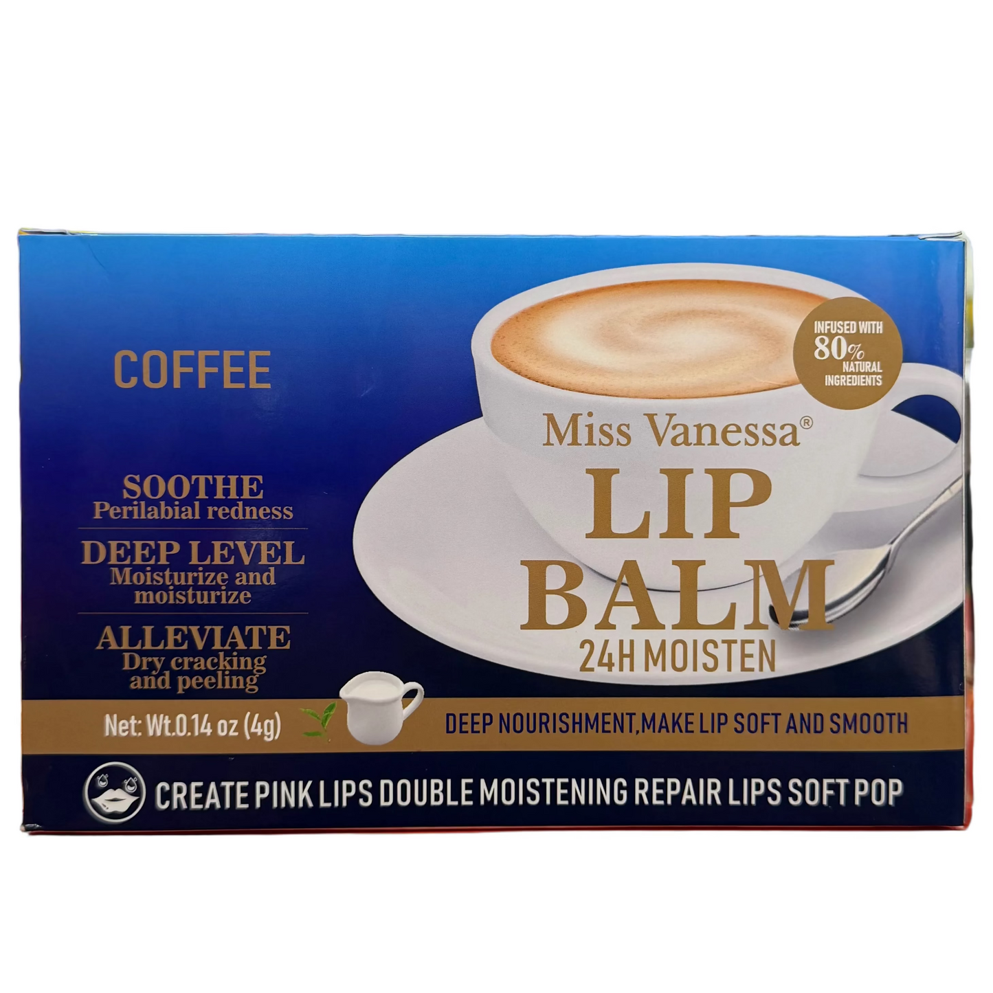MISS VANESSA COFFEE LIP BALM 24 PCS DISPLAY M7202