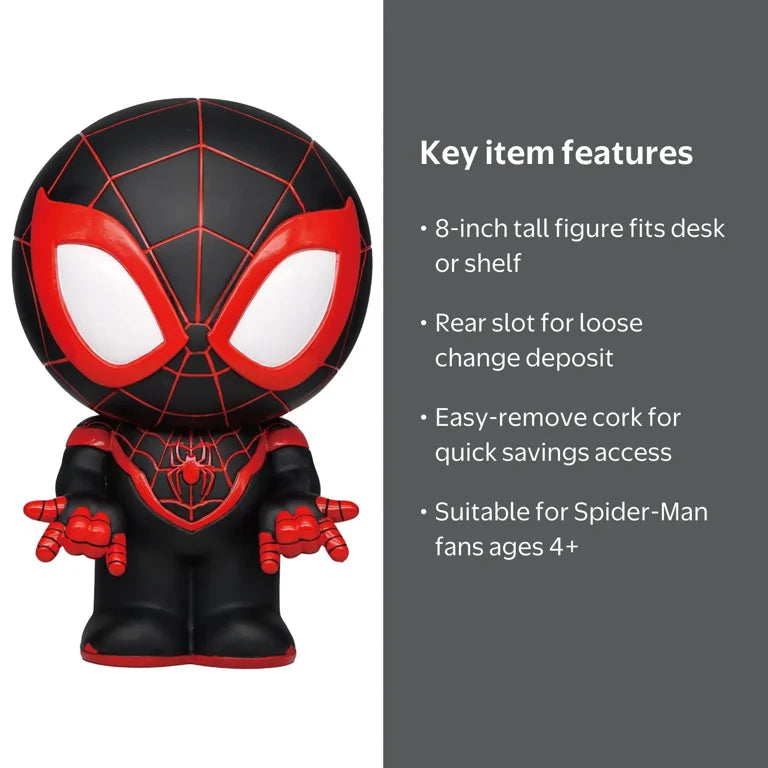 SPIDER-MAN MILES MORALES BLACK & RED SUIT PVC MONEY BANK