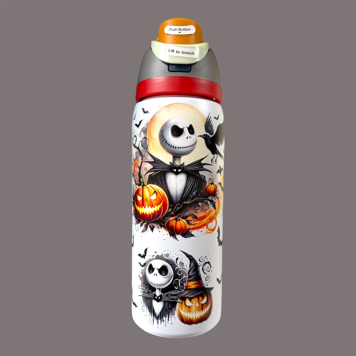 (#20) SKELETON WATER CANISTER WITH BUILT IN STRAW 32 OZ./945 ML 1 PC