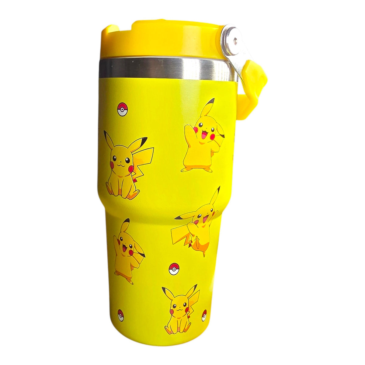 (#56) YELLOW ANIMAL S-WATER CANISTER WITH BUILT IN STRAW 20 OZ./.59 L 1 PC
