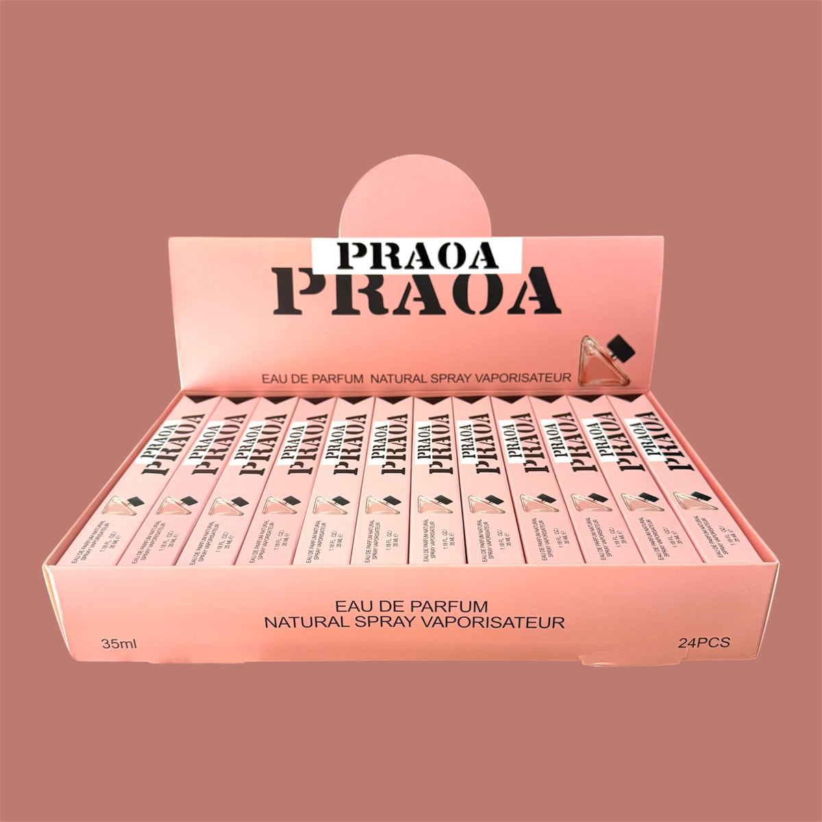 PRAOA TRAVEL SIZE PERFUME 24 PCS DISPLAY B100-88