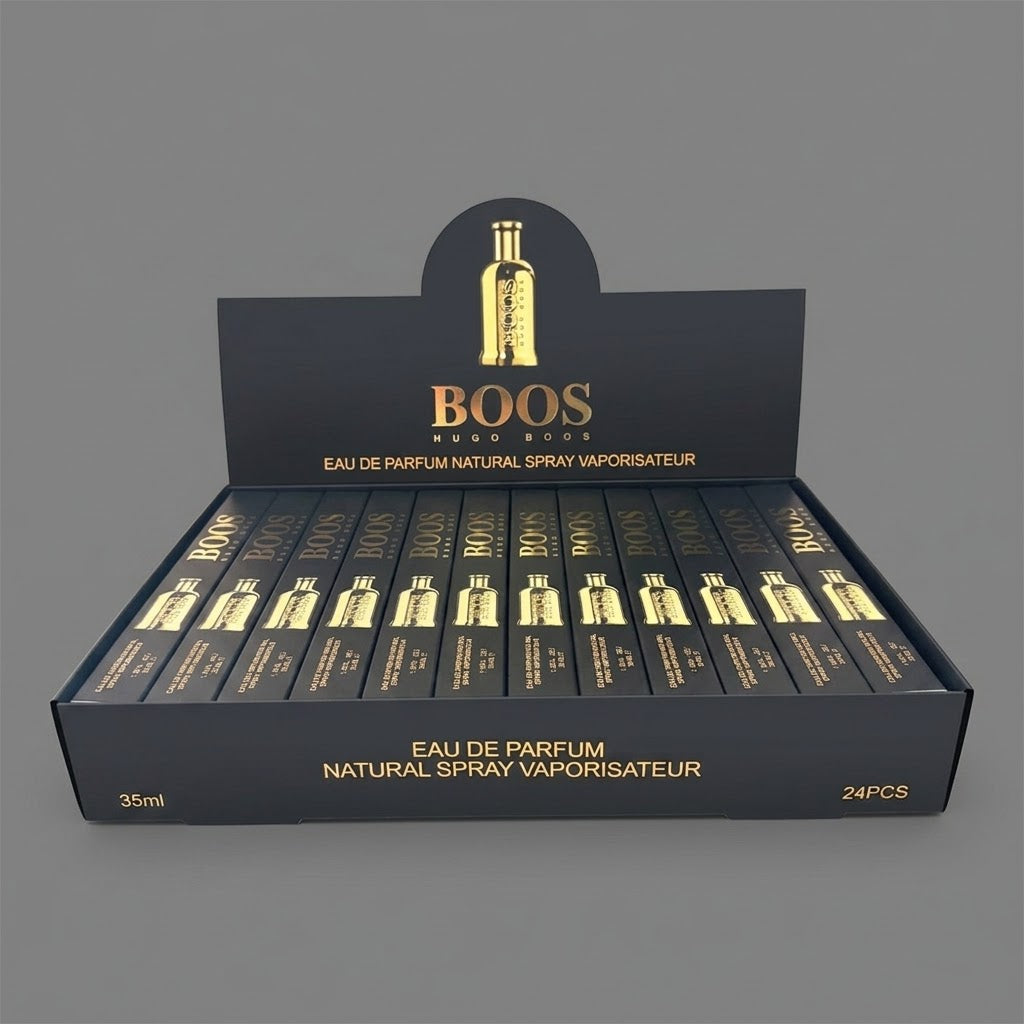 BOOS GOLD TRAVEL SIZE PERFUME 24 PCS DISPLAY B100-39