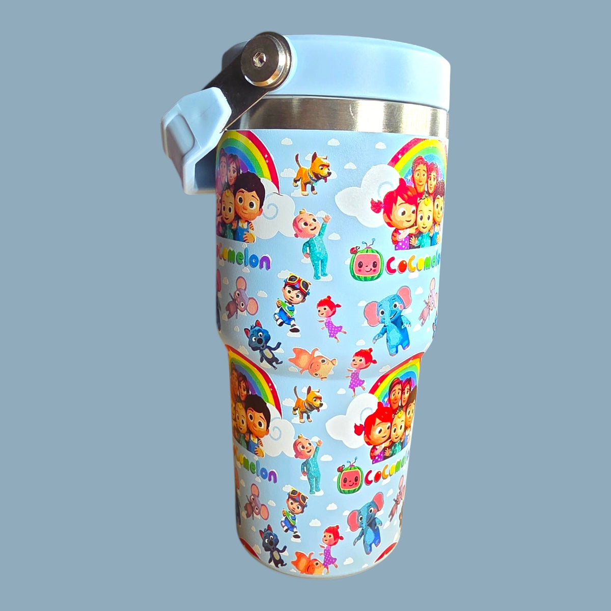 (#58) FAMILY & ANIMALS S-WATER CANISTER WITH BUILT IN STRAW 20 OZ./.59 L 1 PC