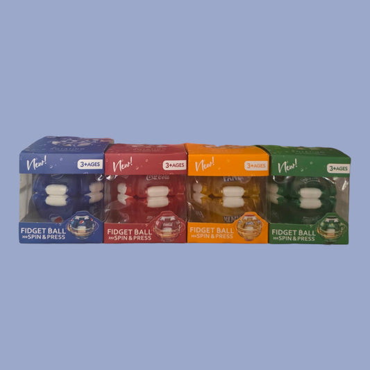 SPIN & PRESS SODA FIDGET BALL 24 PCS DISPLAY