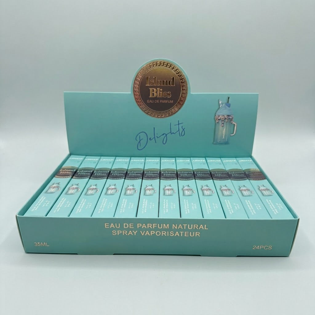 ISLAND BLISS TRAVEL SIZE PERFUME 24 PCS DISPLAY H100-029