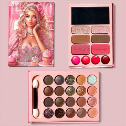 MISS VANESSA MAKE-UP PALETTE WITH EYESHADOW | HIGHLIGHTER | BLUSHER | LIPSTICK | EYEBROW POWDER 12 PCS F7004F
