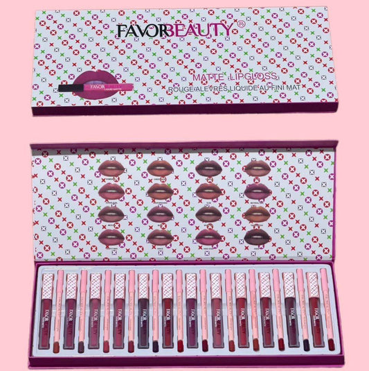 FAVORBEAUTY LIQUID MATTE LIP GLOSS 12 PCS DISPLAY