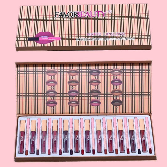 FAVORBEAUTY LIQUID MATTE LIP GLOSS 12 PCS DISPLAY