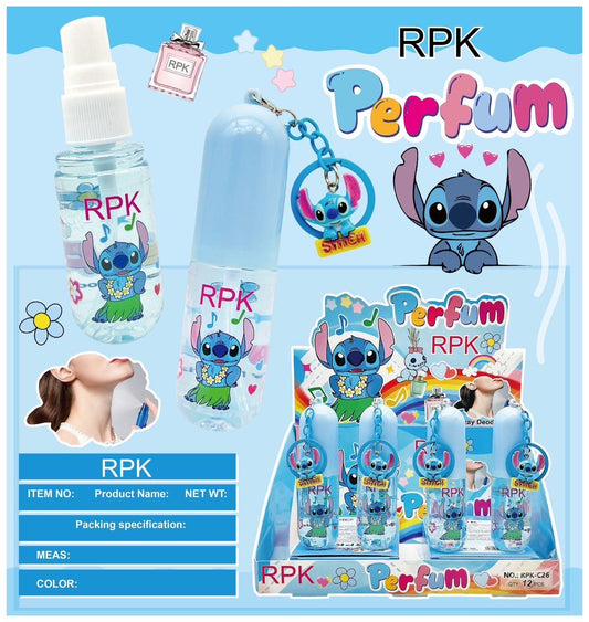 RPK STITCH PERFUME WITH STITCH KEY CHAIN 12 PCS DISPLAY