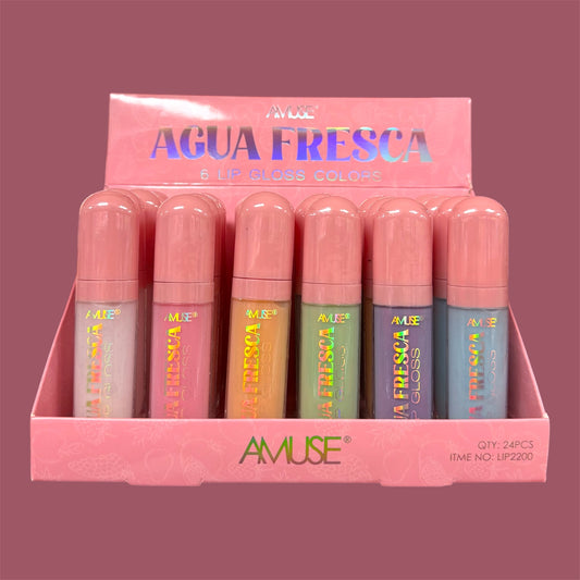 AMUSE AGUA FRESCA/FRESH WATER LIP GLOSS 24 PCS DISPLAY