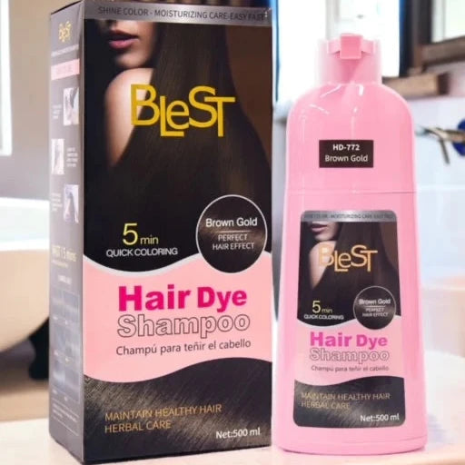 BLEST BROWN GOLD HAIR DYE SHAMPOO
