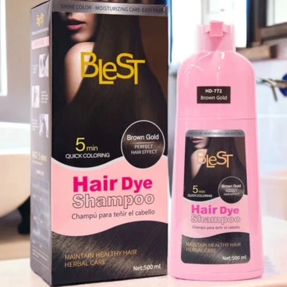 BLEST BROWN GOLD HAIR DYE SHAMPOO