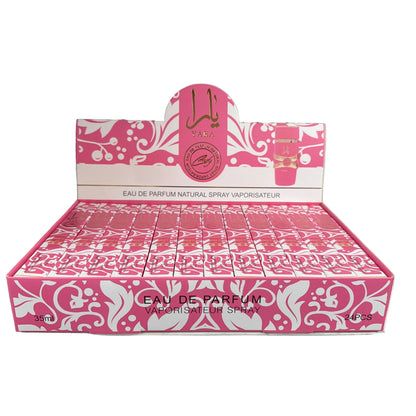 PINK TRAVEL SIZE PERFUME 24 PCS DISPLAY B100-113