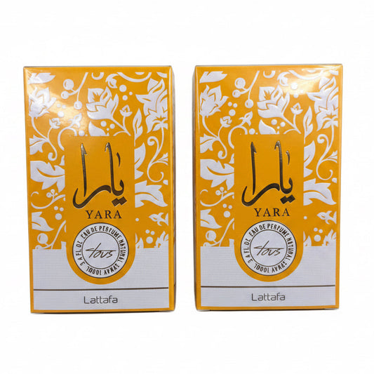 (LARGE) YELLOW PERFUME 3.4 OUNCES 100 ML 2 PCS