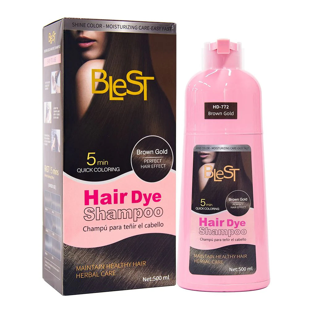 BLEST BROWN GOLD HAIR DYE SHAMPOO