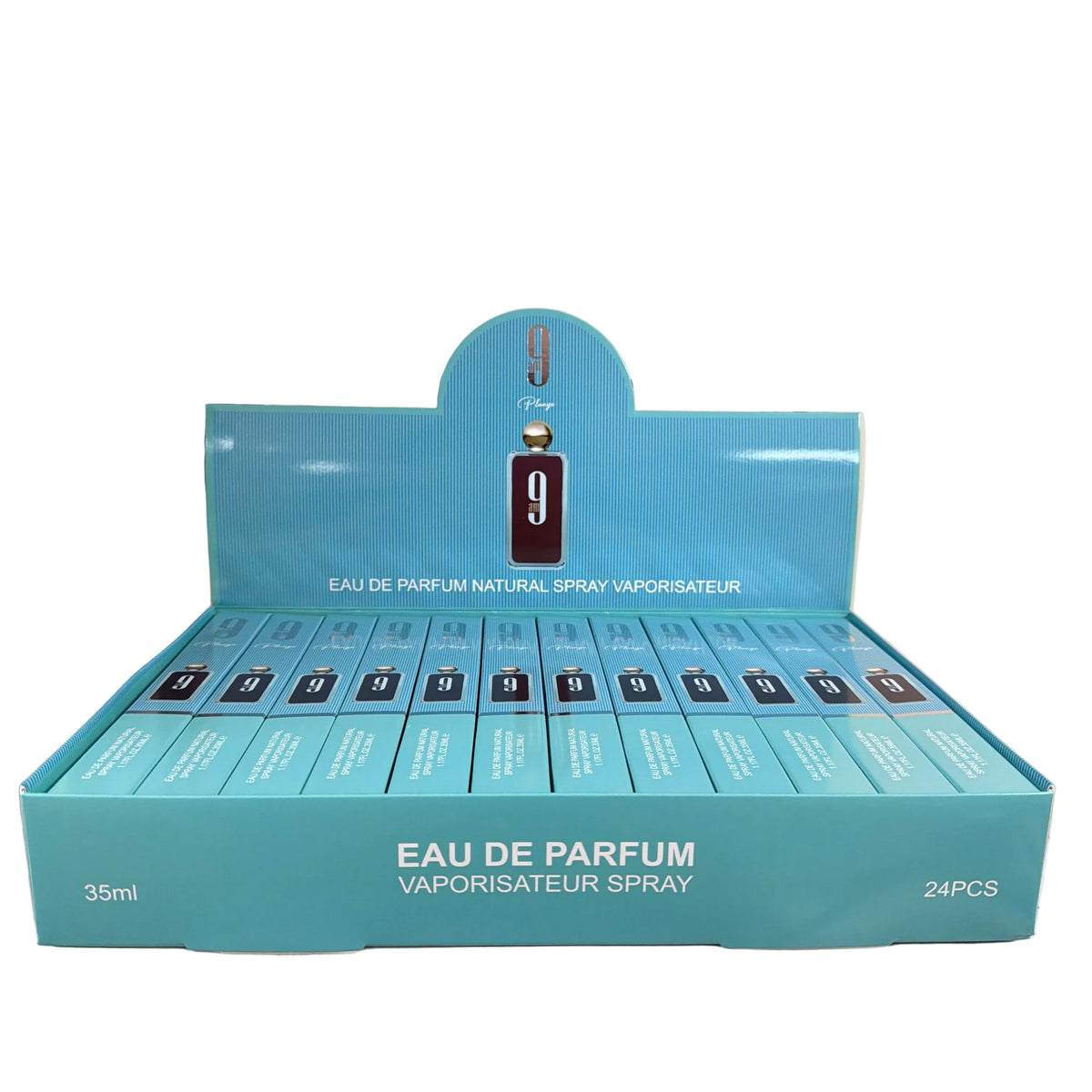 SKY BLUE NINE TRAVEL SIZE PERFUME 24 PCS DISPLAY S35-45
