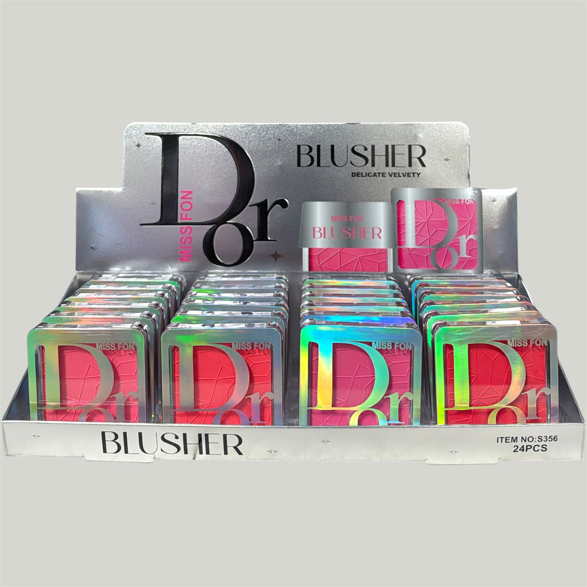 MISS FON DR BLUSHER DELICATE VELVETY MATTE BLUSH 24 PCS DISPLAY NO: S356