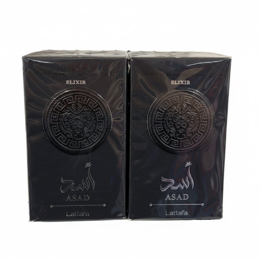 (LARGE) BLACK ELIXIR 3.4 OUNCES 100 ML 2 PCS