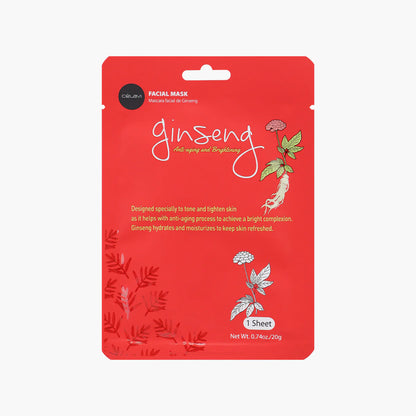 CELAVI FACIAL MASK GINSENG REVITALIZES & ENERGIZES 24PACK