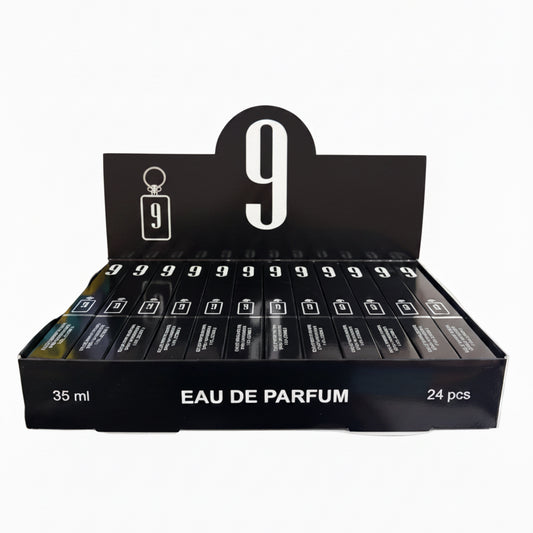 BLACK NINE TRAVEL SIZE PERFUME 24 PCS DISPLAY NO.35-10