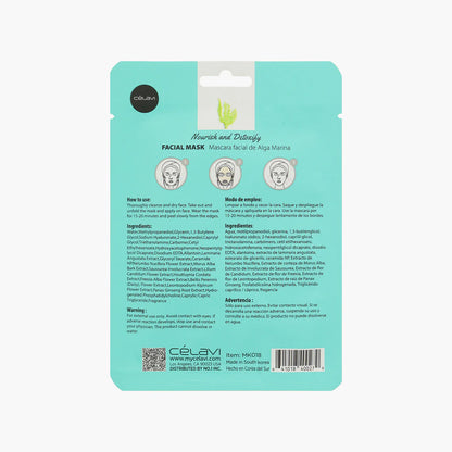 CELAVI FACIAL MASK SEAWEED NOURISHES & DETOXIFIES  24PACK