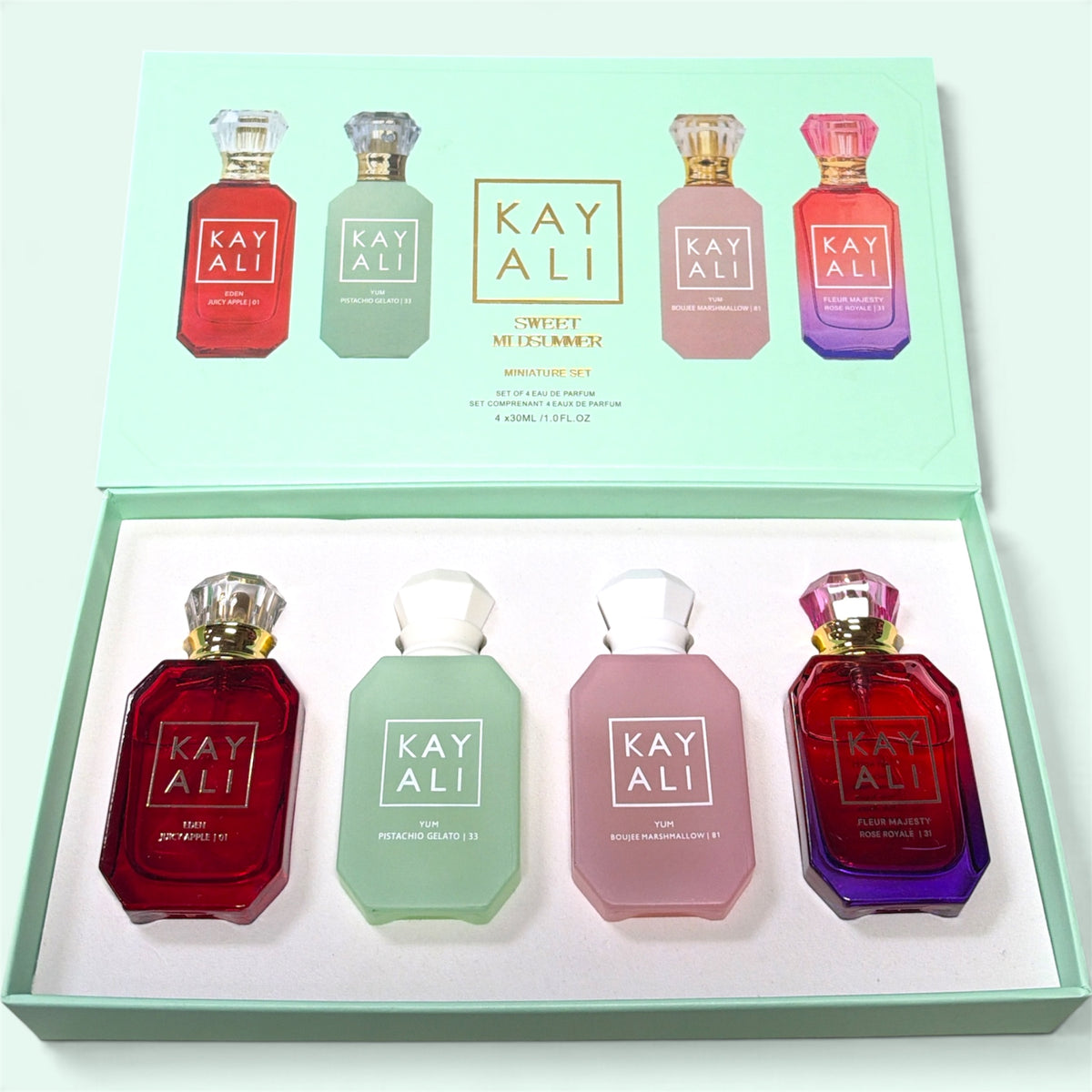 KAYALI SWEET MI DSUMMER MINIATURE SET WITH GIFT BAG 4 x 30ML/1.0FL 1 BOX