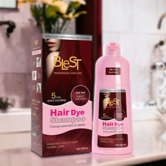 BLEST DARK RED HAIR DYE SHAMPOO
