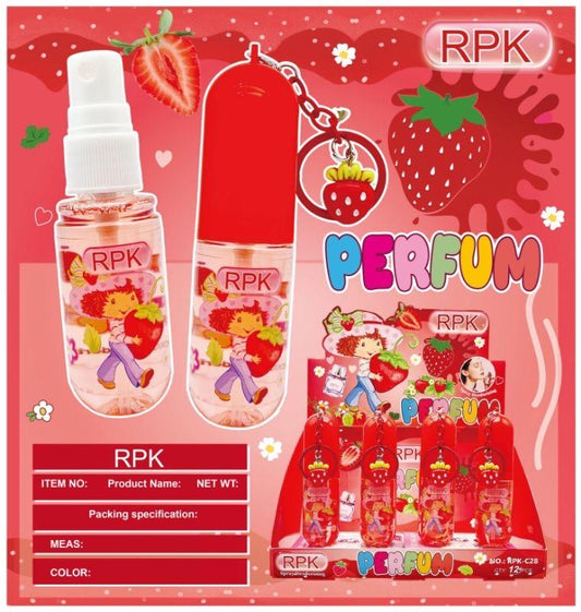 RPK SPRAY DEODORIZING PERFUME WITH STRAWBERRY KEY CHAIN 12 PCS DISPLAY