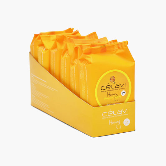 CELAVI MAKE-UP REMOVER CLEANSING TOWELETTES HONEY 6PACK