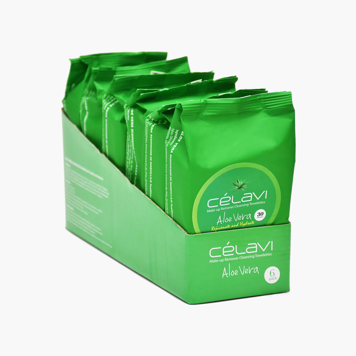 CELAVI MAKE-UP REMOVER CLEANSING TOWELETTES ALOE VERA 6PACK
