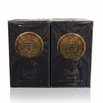 (LARGE) BLACK PERFUME 3.4 OUNCES 100 ML 2 PCS